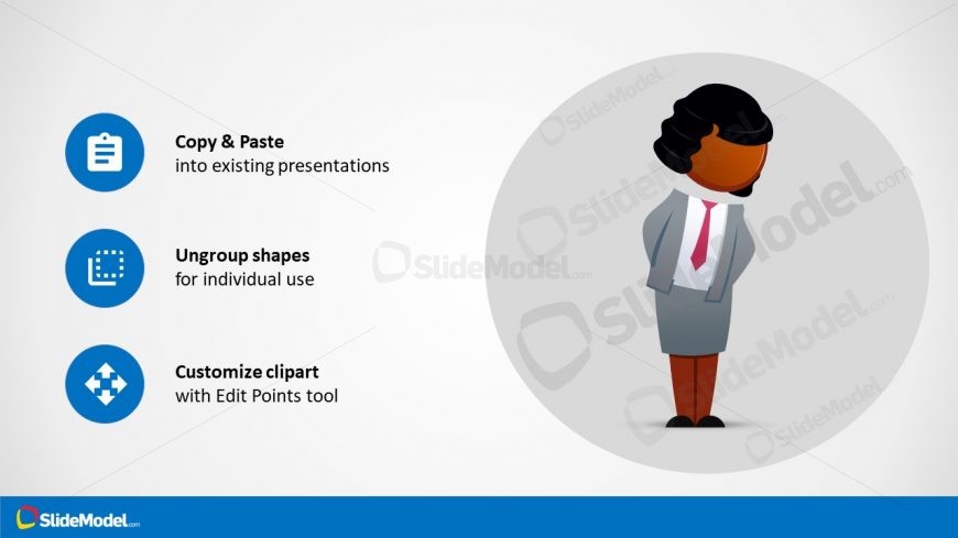 Brianna Character Looking Down PowerPoint Image