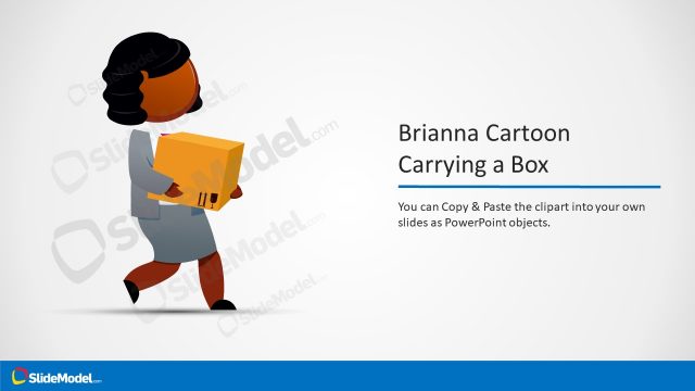 Brianna Carrying Delivery Box PPT Illustration