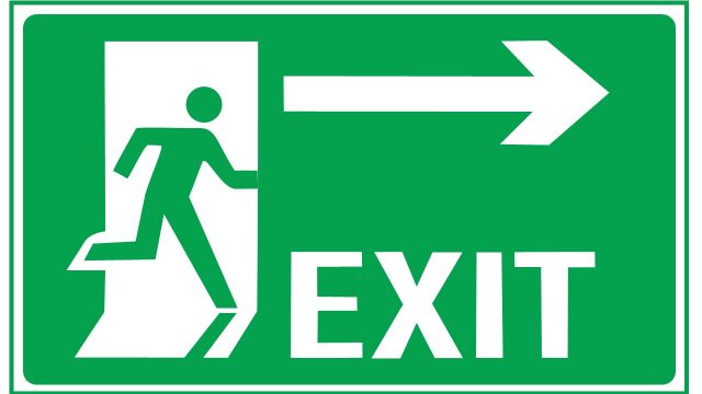 Exit Sign for PowerPoint Presentation