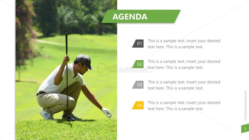 Golf Theme PPT Slide for Presentation