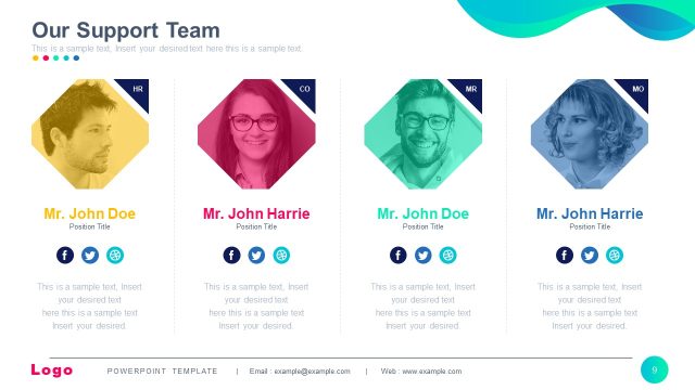 Our Support Team Slide – Modern Multi-Purpose Template