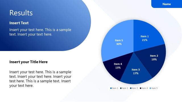 Pie Chart Results Slide – Stabilization Report Template