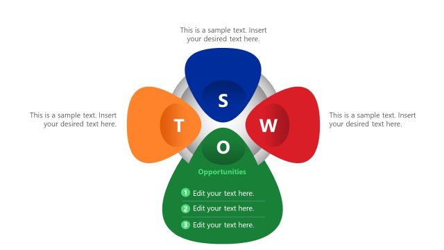 Petals SWOT Analysis Template for PowerPoint