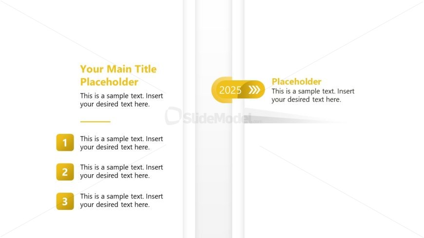 6-Year Vertical Timeline PowerPoint Slide