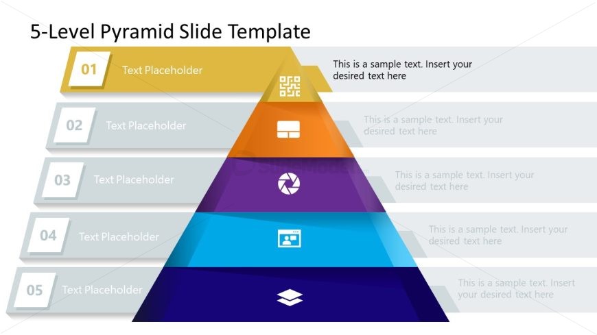 5-Level Pyramid Diagram Template