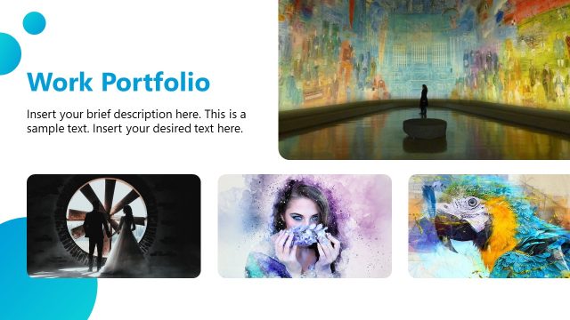 Work Portfolio Slide for About Me Template