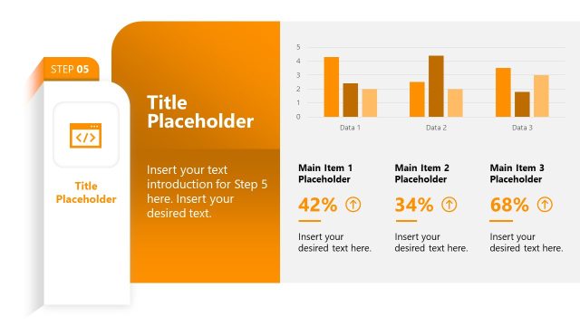 Editable Ascending Block List PowerPoint Slide