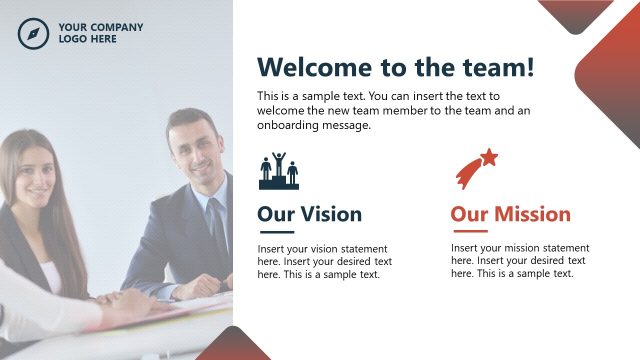 Welcome to the Team PowerPoint Slide