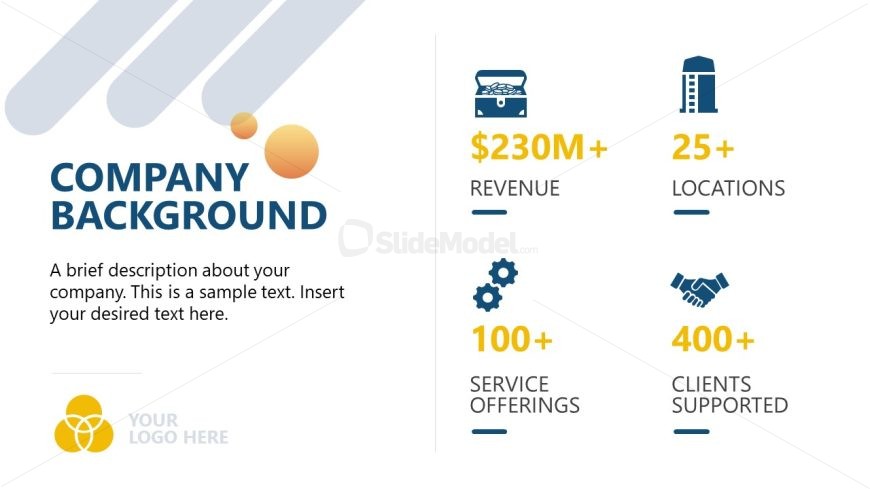 Editable Company Background Slide - Business Profile PPT Template
