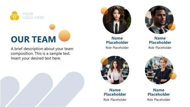 Our Team Slide Images Presentation – Corporate Company Profile Template