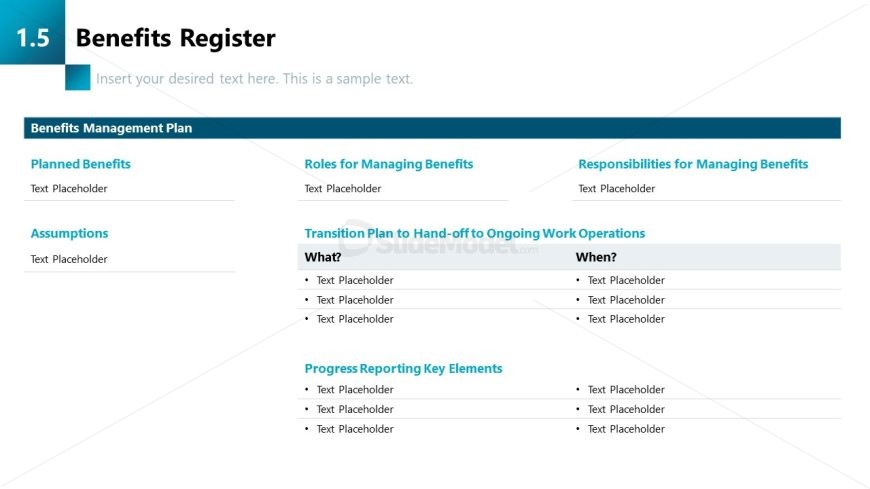 Benefits Register Slide Template