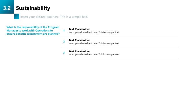 Sustainability Slide – Program Management Template