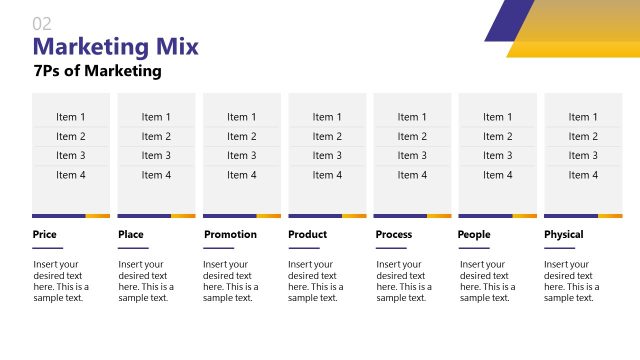 Marketing Communication Plan Template – Marketing Mix Slide