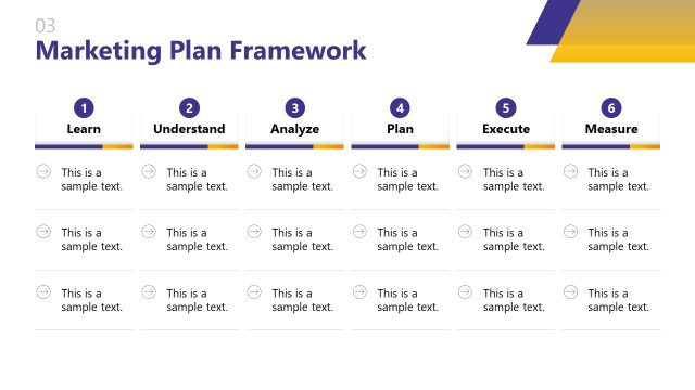 Marketing Plan Framework Slide – PowerPoint Template