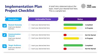 Communication Strategy Slide Template 