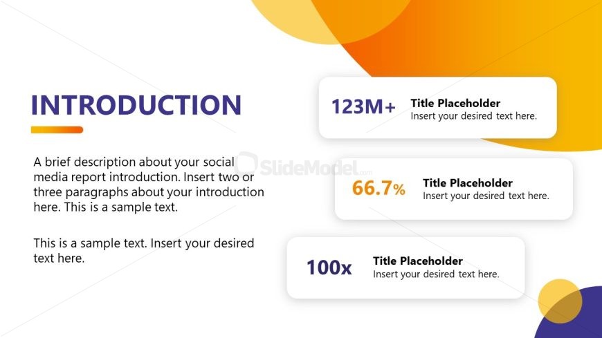 Editable Social Media Report PPT Template