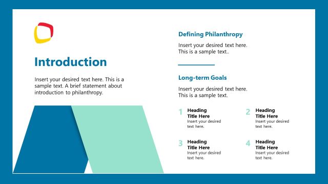 Introduction Slide – Philanthropy Slide Template
