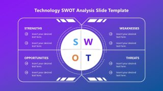 Quadrant Diagram Slide - Technology SWOT PPT Template 