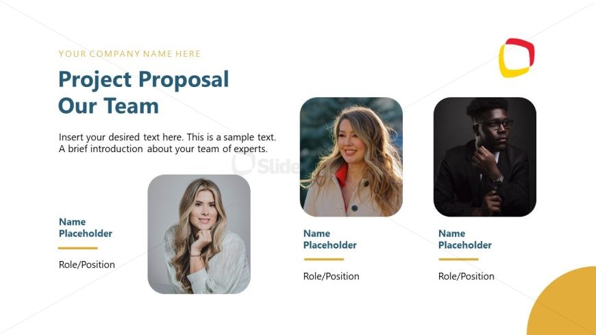 Editable Team Intro Slide - Project Proposal Template