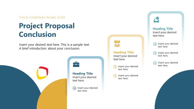 Editable Conclusion Slide for Project Proposal Presentation