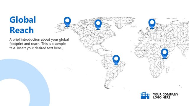 Company Profile PPT Template – Global Reach Slide