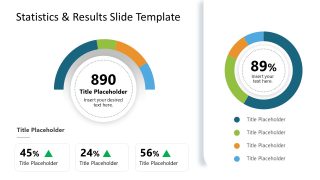 Statistics & Results PowerPoint Slide with Pie Chart