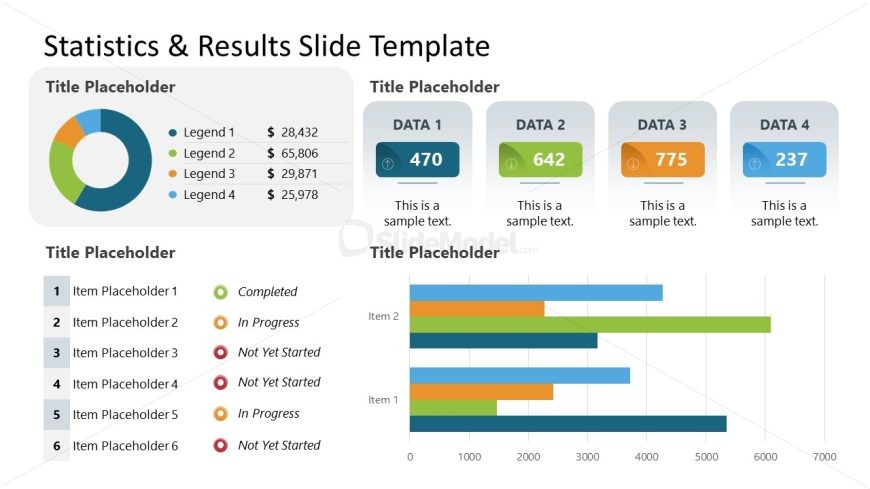 Statistics & Results - Data Charts Slide 