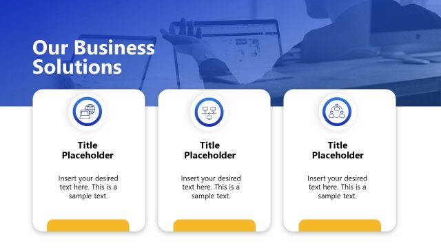 Our Business Solutions Slide for PPT Template