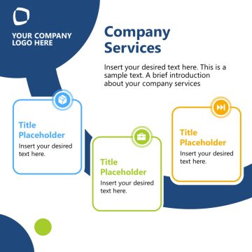 Editable Company Services Slide for LinkedIn Carousel Template