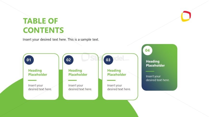 Table of Contents Template for Presentation 