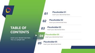 Editable Slide for Point 4 - Table of Contents Template 