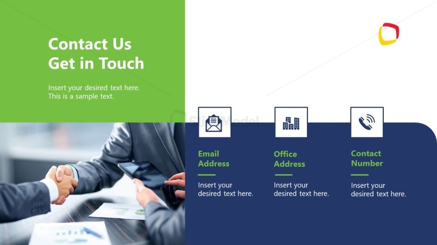 Get in Touch Slide - Table of Contents Template