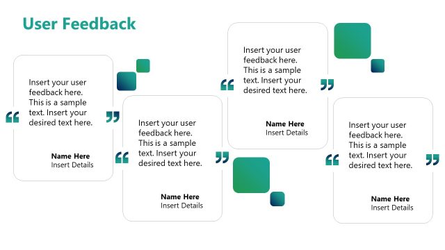 User Feedback Slide for Product Management Template