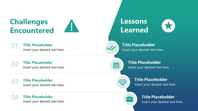Challenges Encountered PPT Template Slide