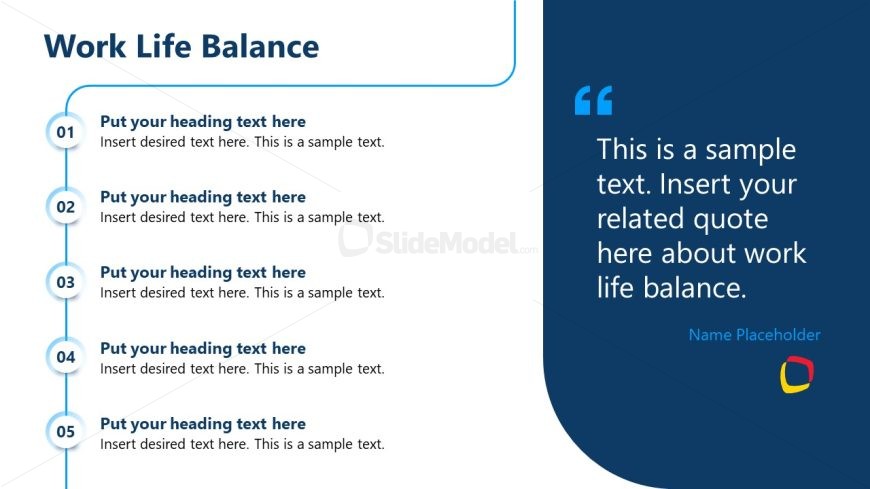 Career Planning Template - Work-Life balance Slide 