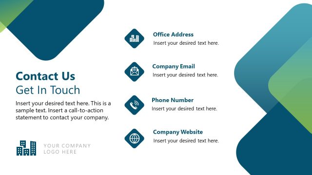 Get in Touch Slide – Professional Company Overview Slide