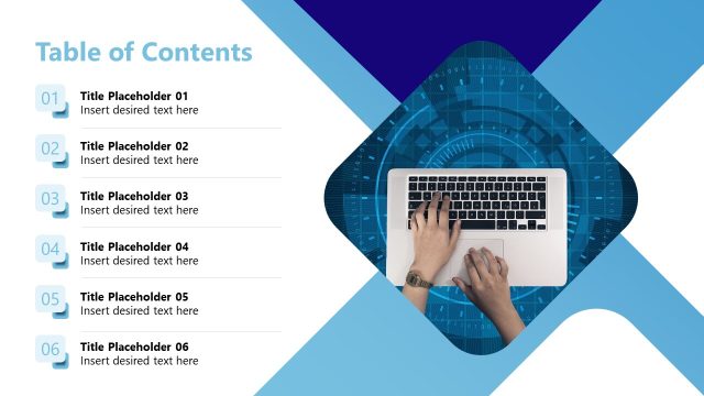 Slide for Table of Contents – Digital Transformation Template