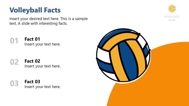 Volleyball PowerPoint Template Slide