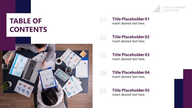 Table of Contents Slide – Performance Analysis Template