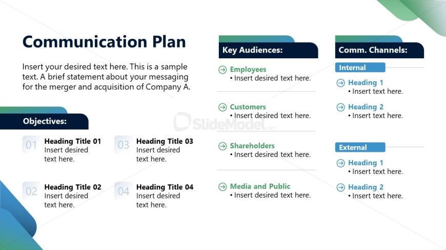 Mergers & Acquisitions - Communication Plan Slide 