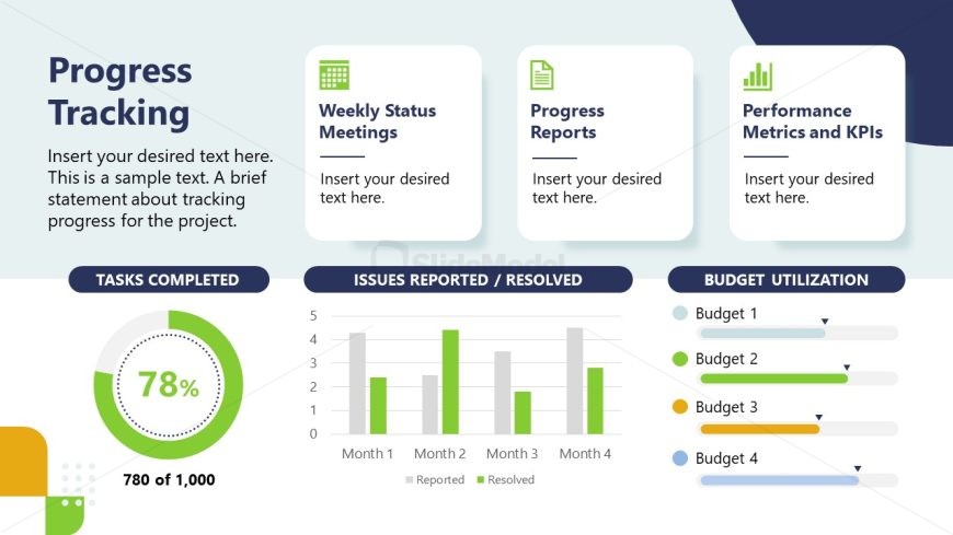 Data Visualizations Slide for Progress Tracking 