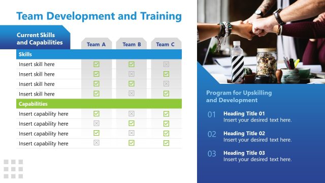 Team Development and Training PowerPoint Template Slide