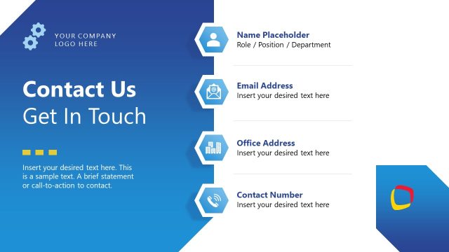 Contact Us Slide for Operational Planning Template