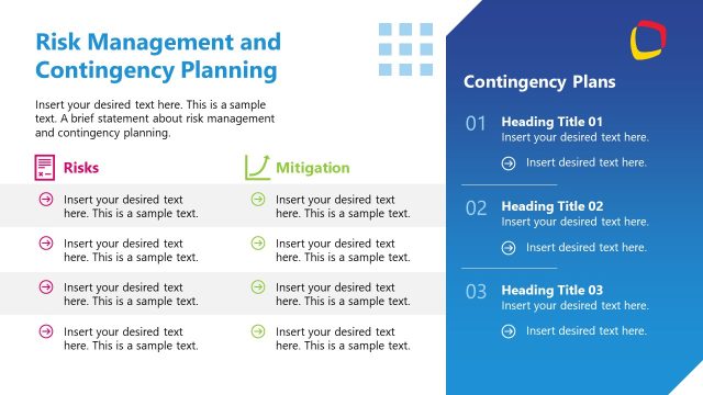 Risk Management and Contingency Planning Slide