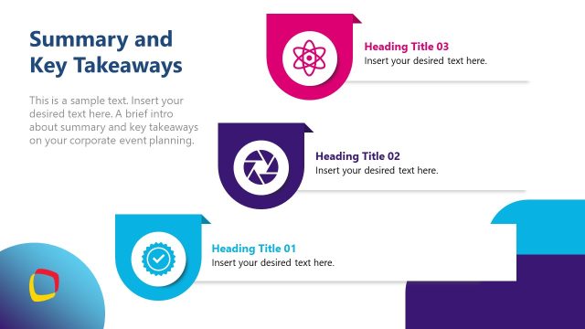 Corporate Planning Template – Summary Slide