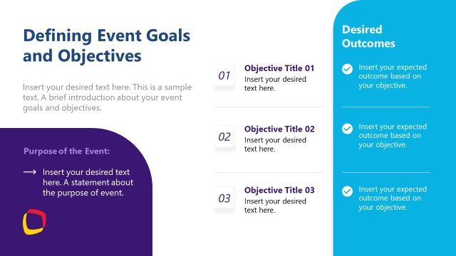 Defining Event Goals and Objectives PPT Slide