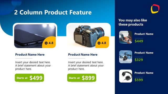 Product Features Presentation Slide