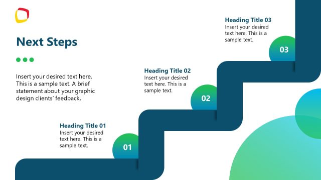 Next Steps Slide with Ladder Infographic