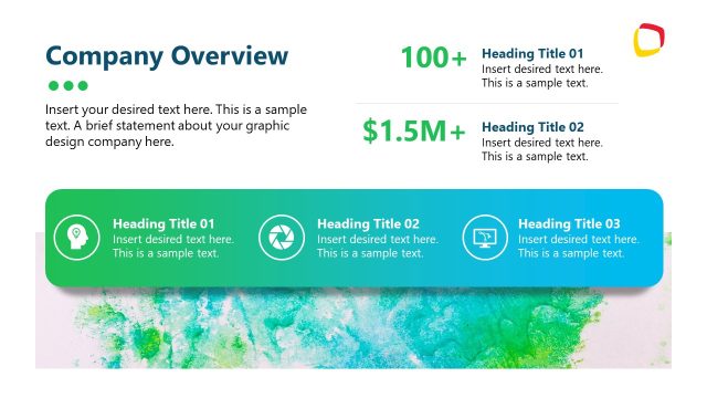 Company Overview Slide with Bold Digits