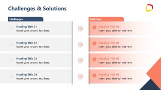 Omnichannel PPT Template - Creative Slide for Challenges Vs Solutions